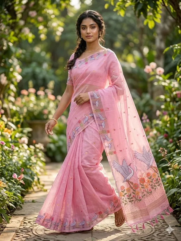 Pretty_Kanya_Pure_Gold_Zari_Jacquard_Saree_with_Rich_Pallu_&_Exclusive_Blouse