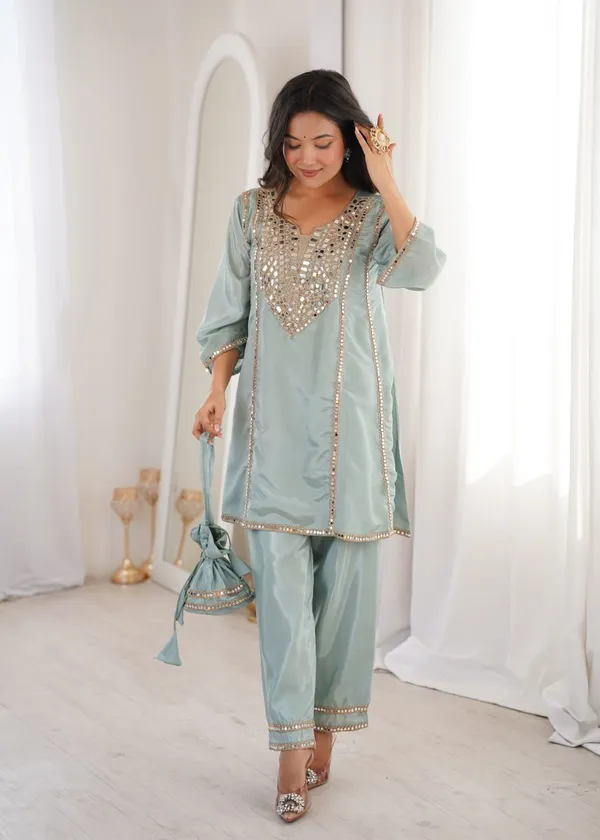 Premium_Ready-to-Wear_Kurti_Pant_with_Batwa_(_Blue_)