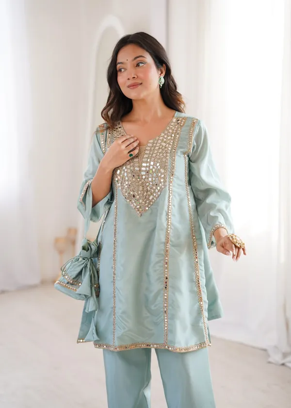 Premium_Ready-to-Wear_Kurti_Pant_with_Batwa_(_Blue_)