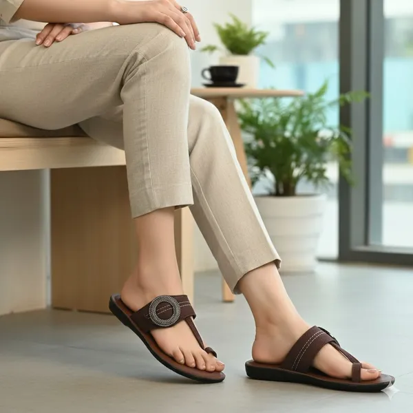 Brown_Pu_Casual_Flat_Slipper_For_Women