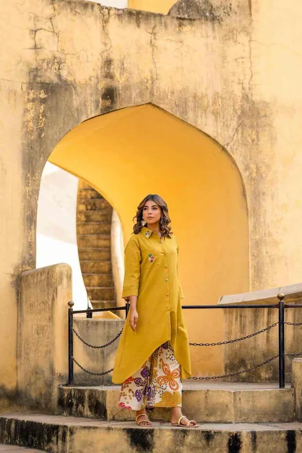 Yellow_Cotton_Co-Ord_Set_For_Women
