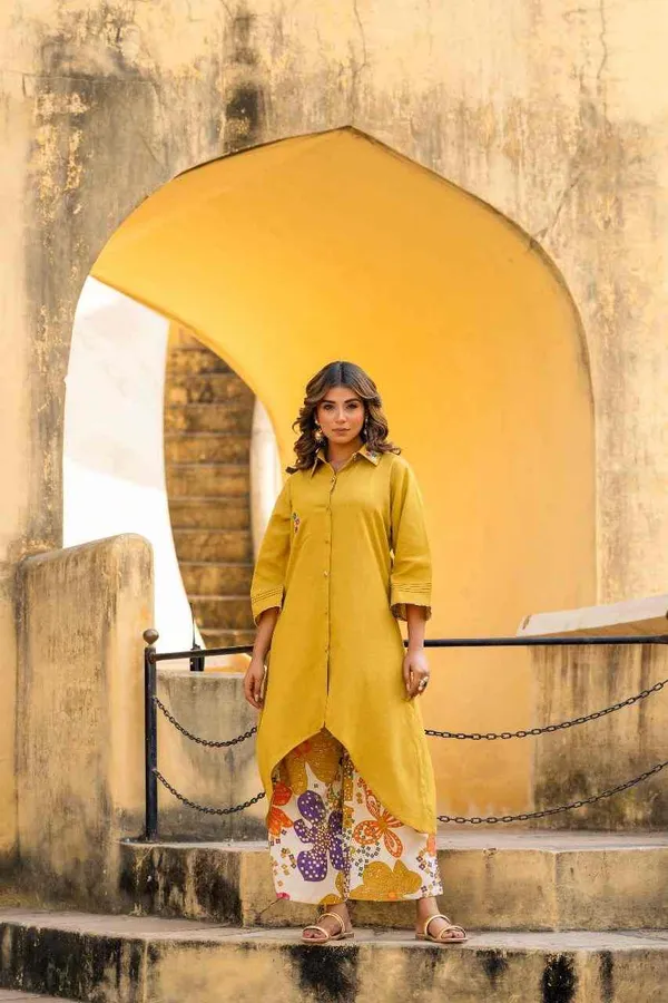 Yellow_Cotton_Co-Ord_Set_For_Women