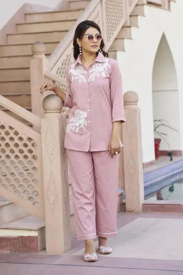 Pink_Cotton_Co-Ord_Set_For_Women