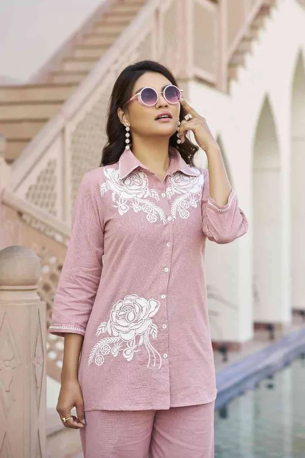Pink_Cotton_Co-Ord_Set_For_Women