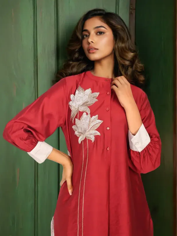 Red_Silk_Co-Ord_Set_For_Women