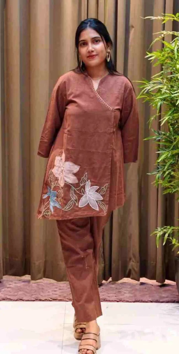 Brown_Cotton_Co-Ord_Set_For_Women