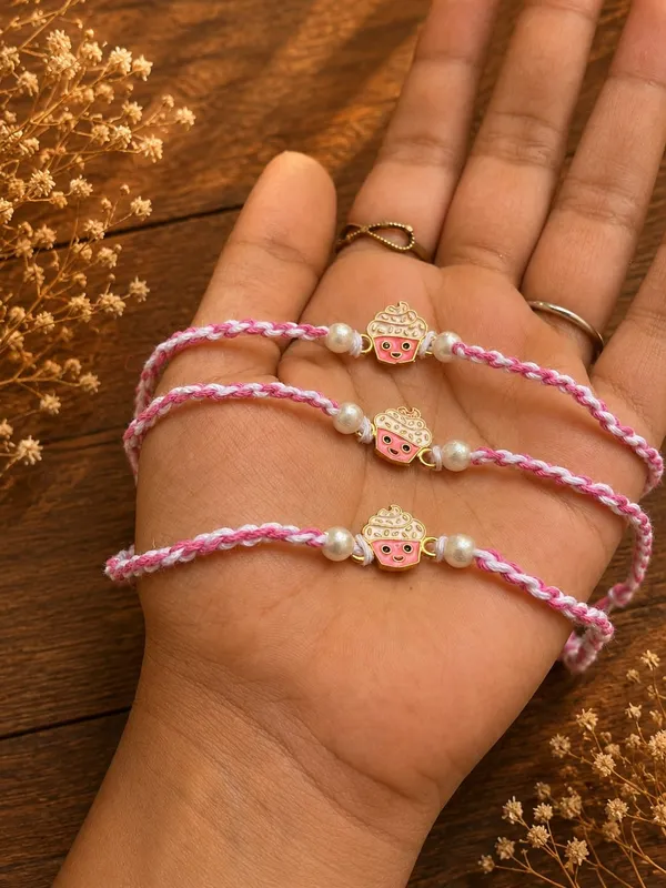 Cute_Cupcake_Pearl_Friendship_Rakhi_Handmade_Braided_Thread_Bracelet_for_Kids_Girls_Sister_Raksha_Bandhan_Gift