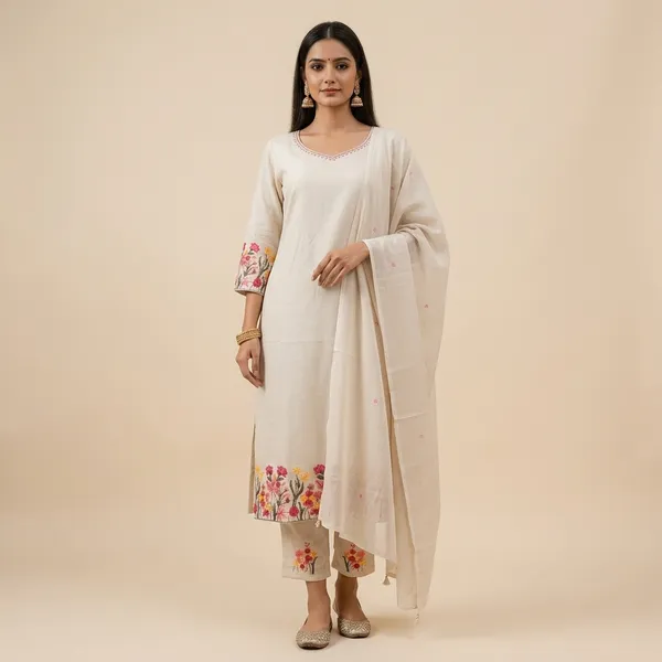 White_Cotton_Kurta_Set_For_Women