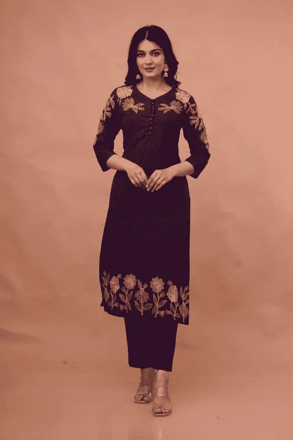 Purple_Embroidered_Kurta_Set_For_Women