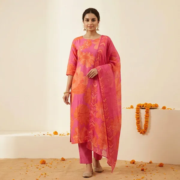 Pink_Cotton_Kurta_Set_For_Women