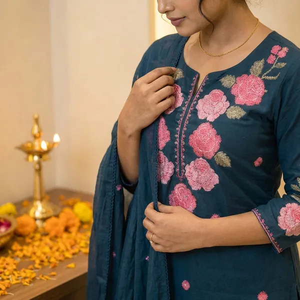 Blue_Cotton_Suit_Set_For_Women