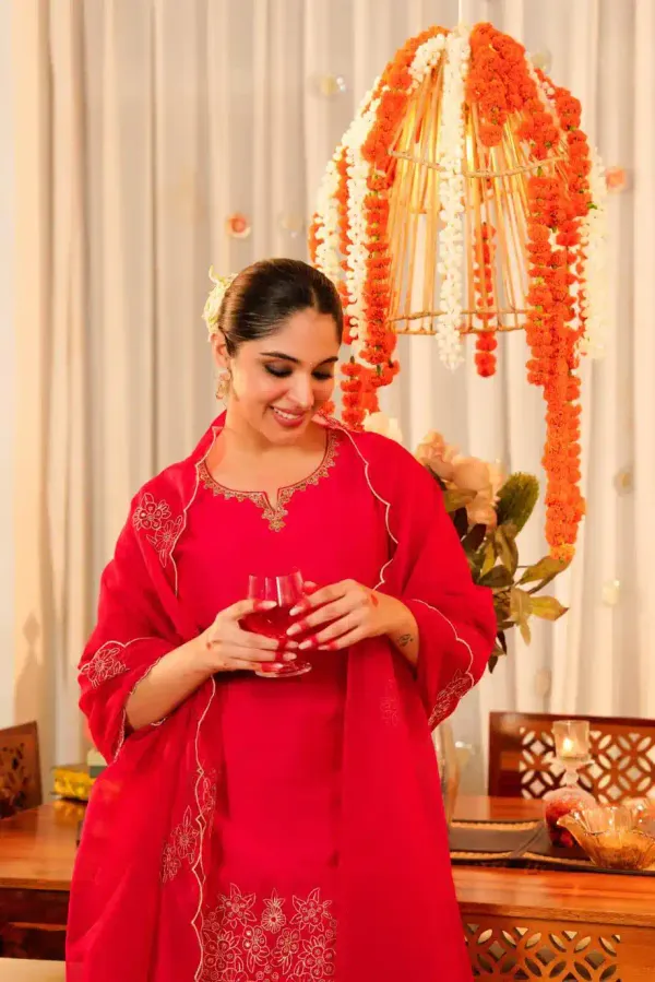 Red_Cotton_Palazzo_Set_For_Women
