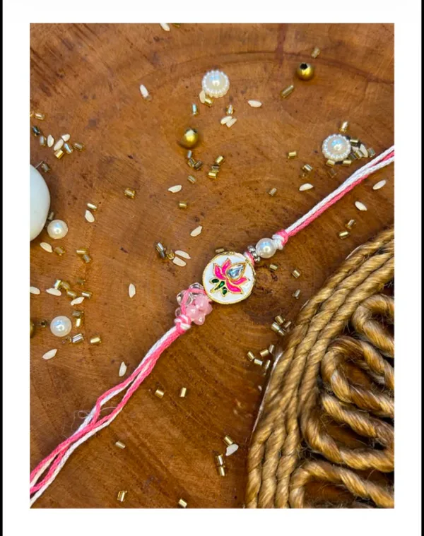 Elegant_Lotus_Motif_Rakhi_with_Pink_Beads_Premium_Handmade_Raksha_Bandhan_Rakhi_for_Brother