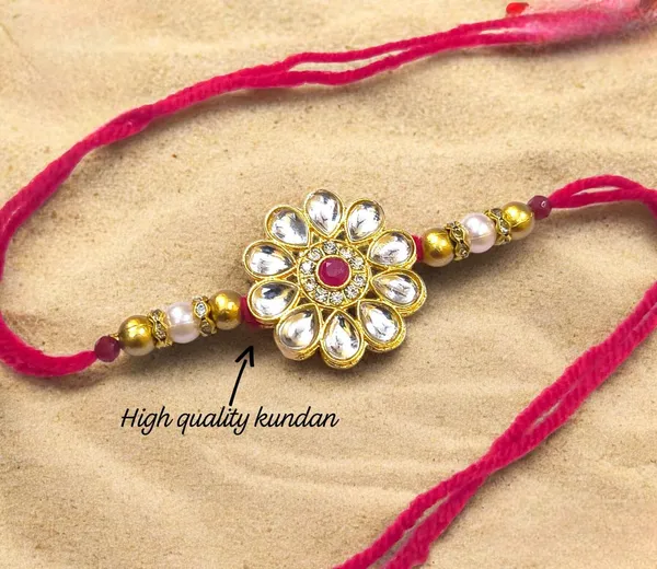 Handcrafted_Floral_Kundan_Designer_Rakhi_with_Premium_Crystal_Stones_Traditional_Raksha_Bandhan_Thread_for_Brother_Exclusive_Gift_Collection