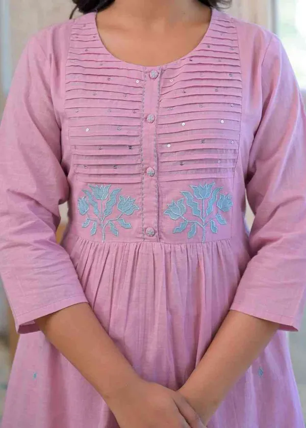 Pink_Cotton_Kurta_Pant_For_Women