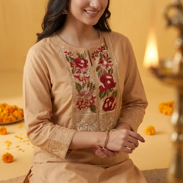 Peach_Silk_Kurta_Set_For_Women