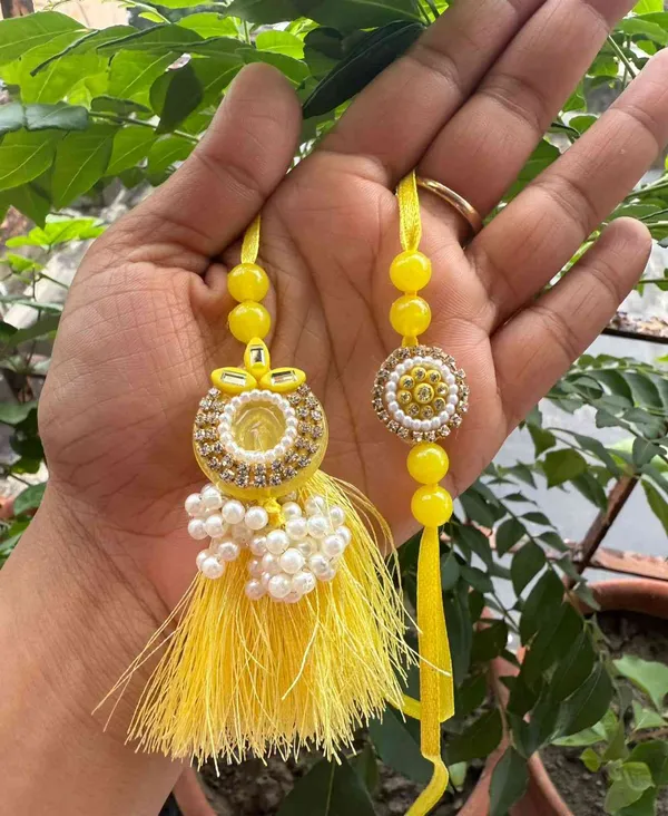 Yellow_Stones_Pair|Designer_Rakhi
