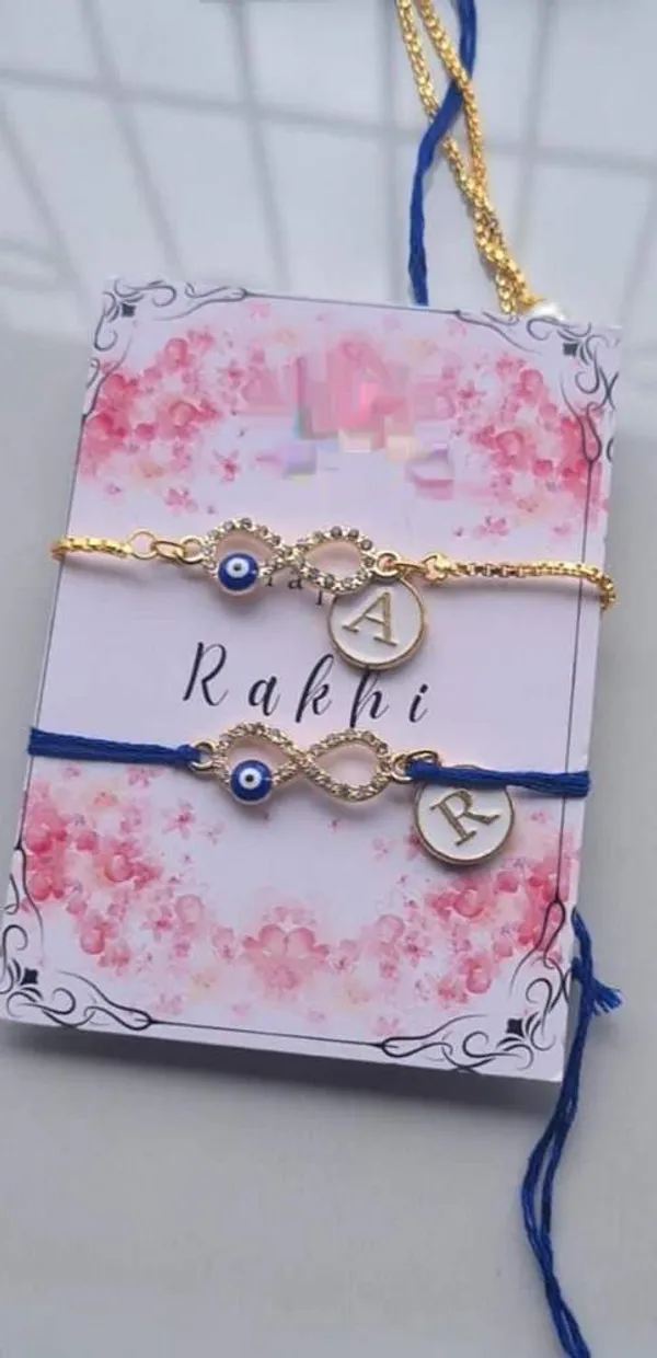Infinity_couple_Rakhi_with_name_customise_initial.