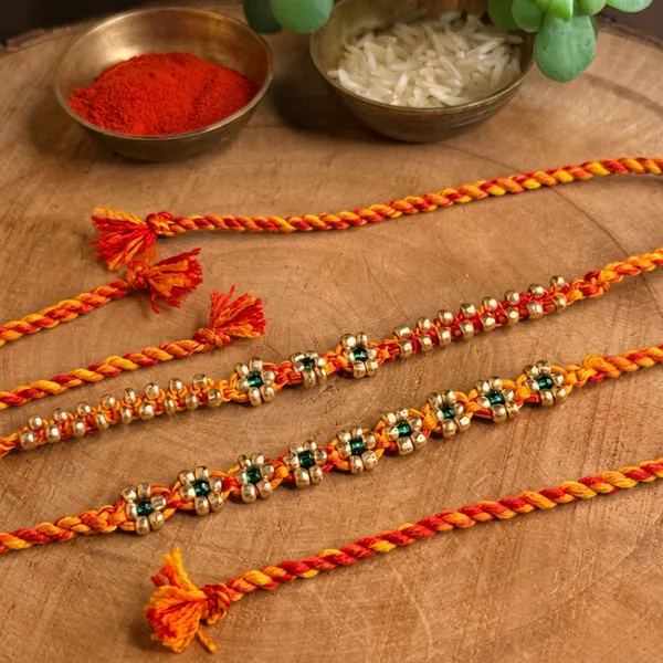 Premium_Handmade_Bhai_Bhabhi_Couple_Rakhi_Set_Orange_Beaded_Designer_Rakhi_with_Traditional_Crystal_Beads_for_Raksha_Bandhan_Gift