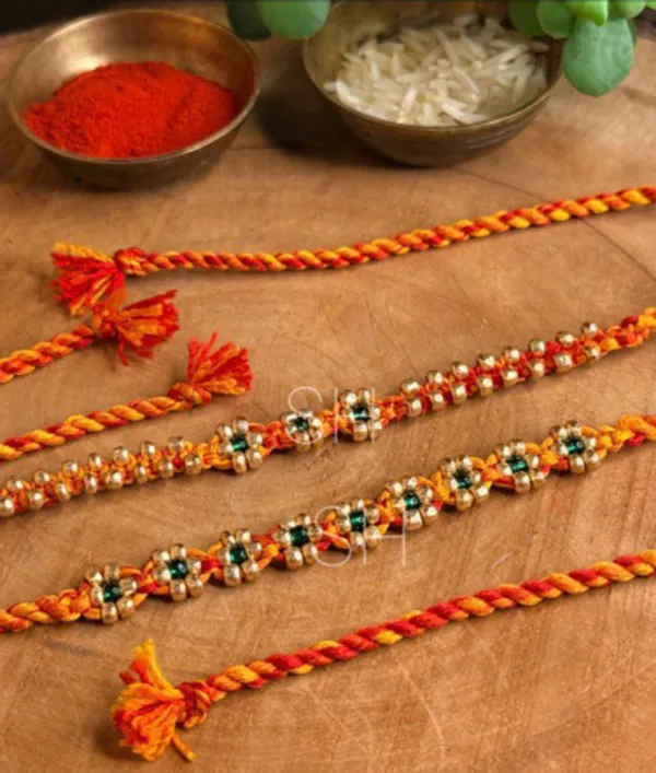 Premium_Handmade_Bhai_Bhabhi_Couple_Rakhi_Set_Orange_Beaded_Designer_Rakhi_with_Traditional_Crystal_Beads_for_Raksha_Bandhan_Gift