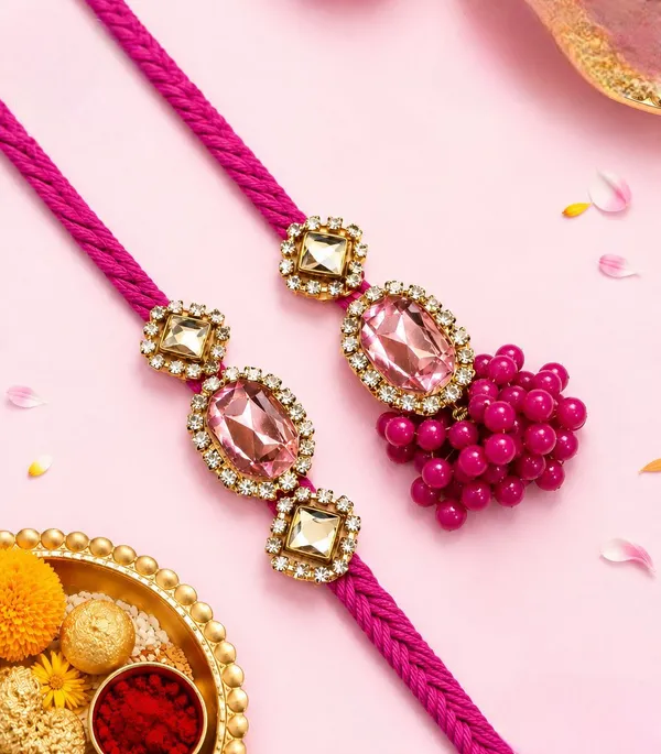 Premium_Handmade_Pink_Crystal_Stone_Rakhi_Designer_Beaded_Rakhi_with_Rhinestone_Embellishments_for_Brother_Raksha_Bandhan_Gift