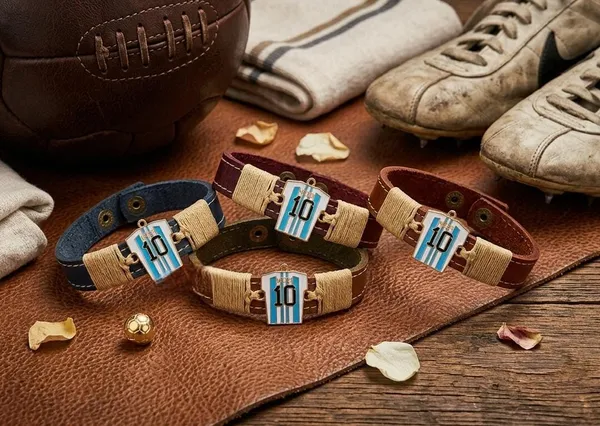 Premium_Sports_Designer_Rakhi_Bracelet_with_Leather_Strap_and_Number_10_Jersey_Messi_Charm_for_Brother_Raksha_Bandhan