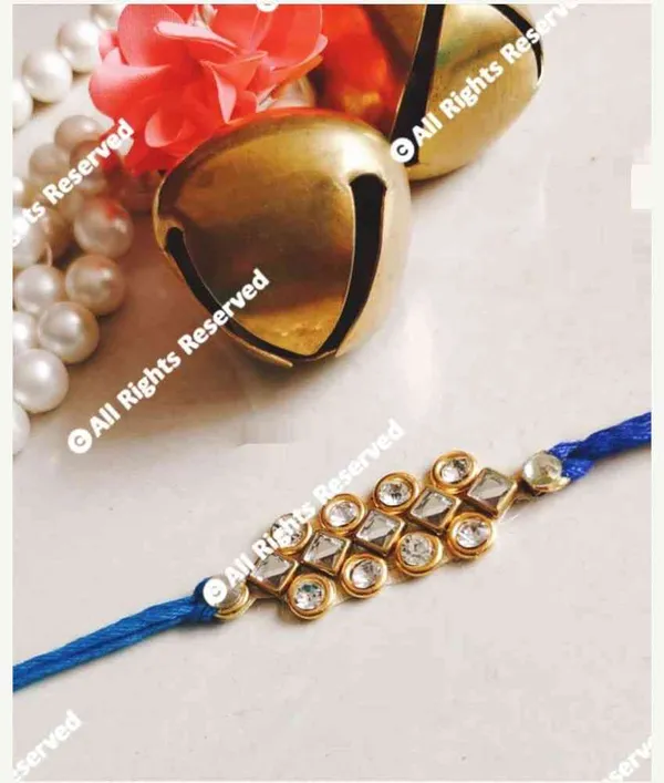 Beautiful_blue_kundan_rakhi
