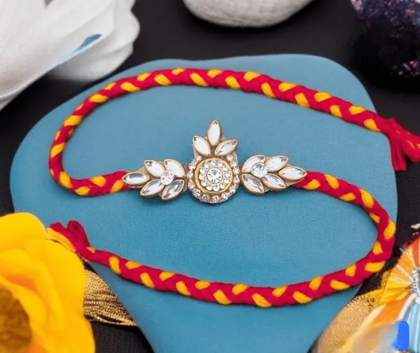Beautiful_Circle_Pearl_Rakhi|Traditional_Rakhi