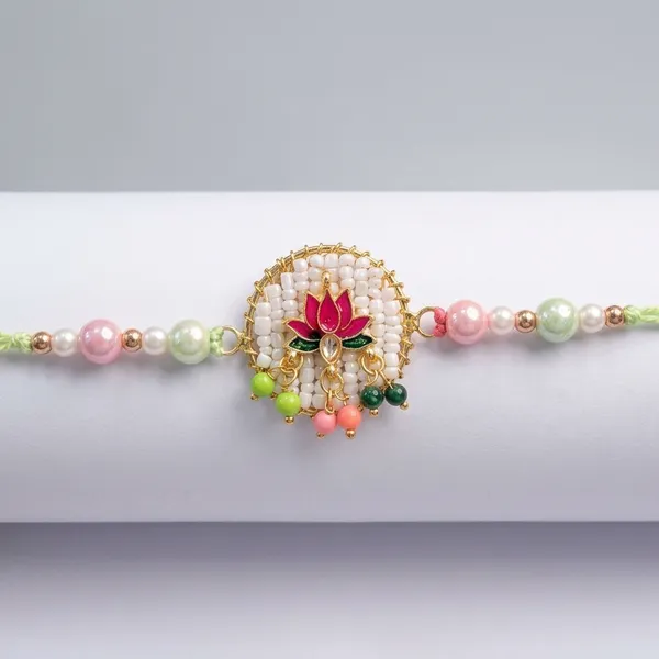 Premium_Lotus_Floral_Rakhi_|_Handcrafted_Beaded_Design_with_Pastel_Pearl_Accents