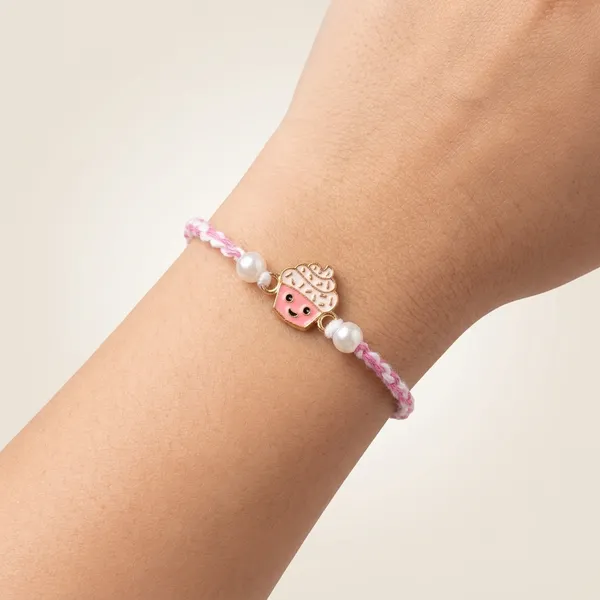 Cute_Cupcake_Pearl_Friendship_Rakhi_Handmade_Braided_Thread_Bracelet_for_Kids_Girls_Sister_Raksha_Bandhan_Gift