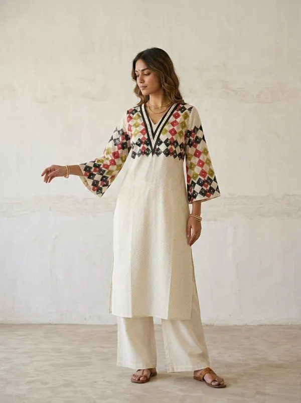 Stylish_2PC_cotton_sets_in_premium_cotton_fabric_with_handwork_on_yoke_and_printed_front_&_back.
