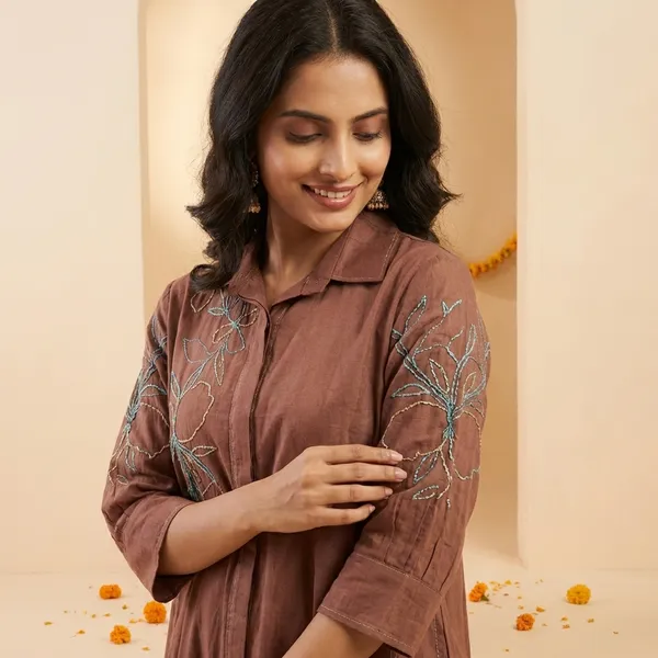 Brown_Cotton_Tunic_For_Women
