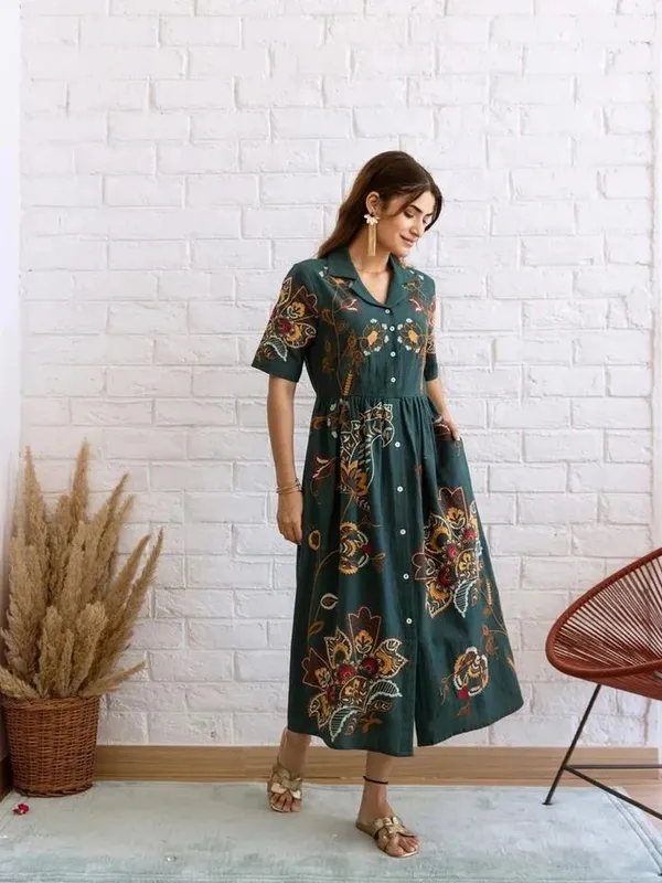 Green_Cotton_Tunic_For_Women