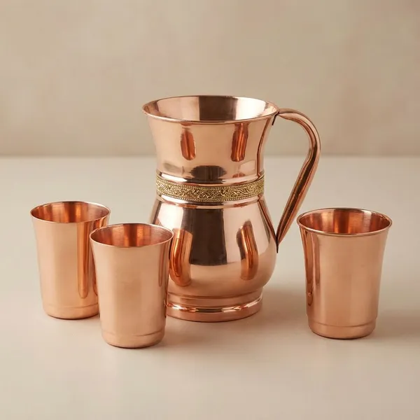 Luxe_Copper_Gloss_Finish_Stainless_Steel_Essential_Jug_With_3_Glass_For_Home_&_Kitchen