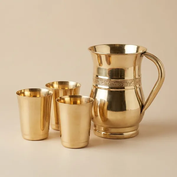 Luxe_Gold_Gloss_Finish_Stainless_Steel_Essential_Jug_With_3_Glass_For_Home_&_Kitchen