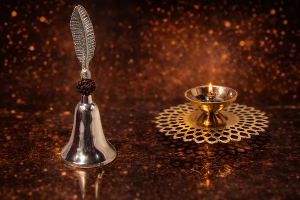Silver_Finish_Premium_Aluminium_With_Rudraksha_Puja_Bell_&_Oil_Diya_For_Home_&_Decor_(Pack_Of_2)