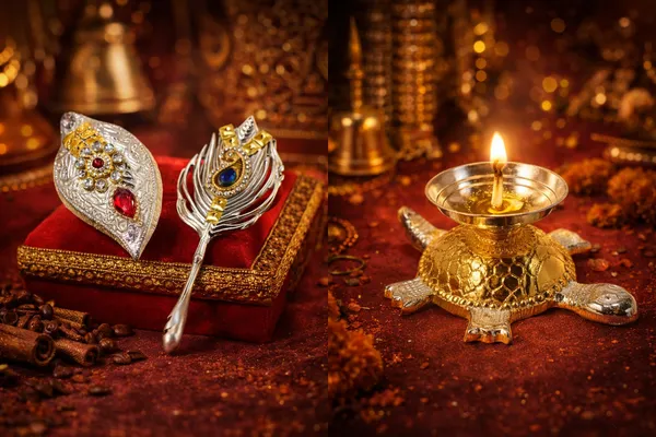 Gold_&_Silver_Finish_Premium_Aluminium_Brass_Diya_&_Sindoor_Dani_Set_For_Home_&_Decor_(Pack_Of_2)