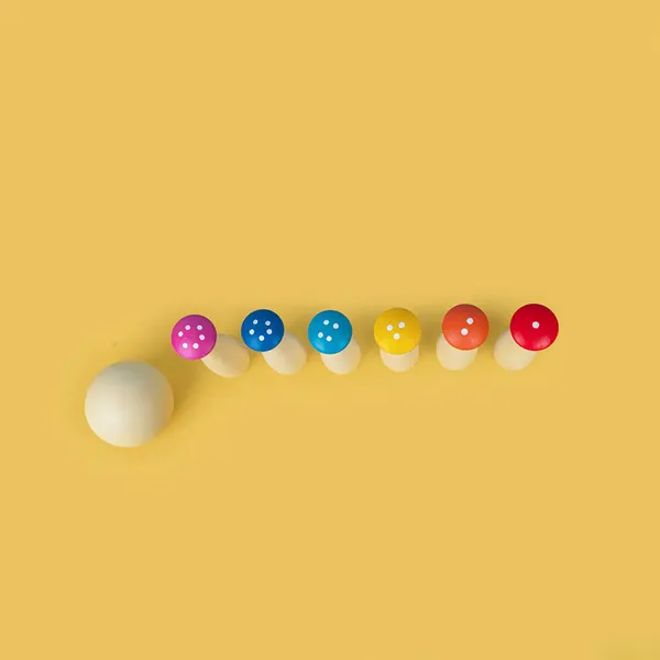 Multicolour_Wooden_Mushroom_Bowling_Set_Of_6_Pins_1_Ball,_Ages_1s_Nature_/_Whimsical,_Manual_Operation,_No_Batteries_Required