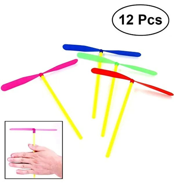 Multicolour_12_Pcs_/_Set_Plastic_Dragonfly_Propeller_Outdoor_Flying_Toy