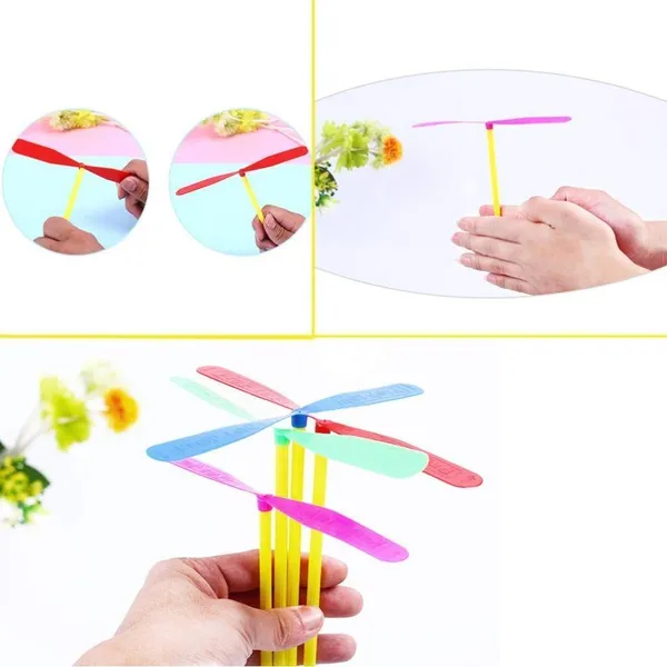 Multicolour_12_Pcs_/_Set_Plastic_Dragonfly_Propeller_Outdoor_Flying_Toy