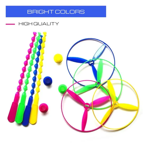 Multicolour_6_Pcs_/_Set_Plastic_Flying_Saucers_Pull_String_Spinning_Wheel_Outdoor_Toy