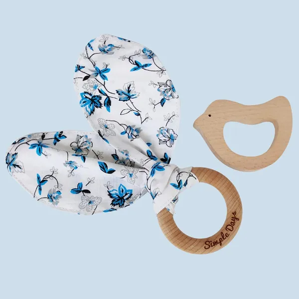 Brown_Bunny_Ear_Baby_Teether_Wooden_Ring_&_Bird_Set_Of_2_0s_Years