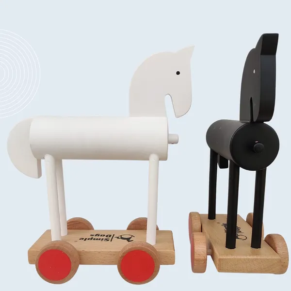 White_Trojan_Horse_Wooden_Toy