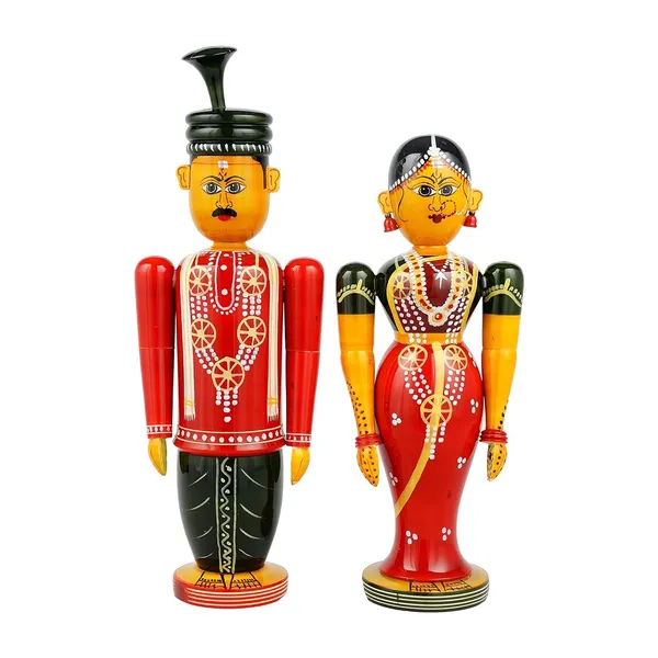 Multicolor_Wooden_Handcrafted_Traditional_Wedding_Gift_Bridal_Set_11_Inches