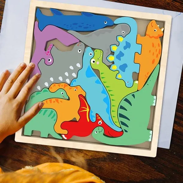 Multicolour_Wooden_Cartoon_Animal_Puzzle_Multicolour__Dinosaur_Theme