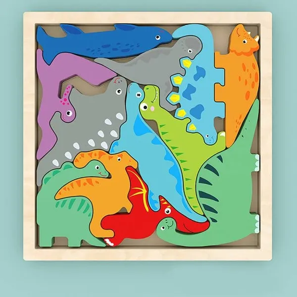 Multicolour_Wooden_Cartoon_Animal_Puzzle_Multicolour__Dinosaur_Theme