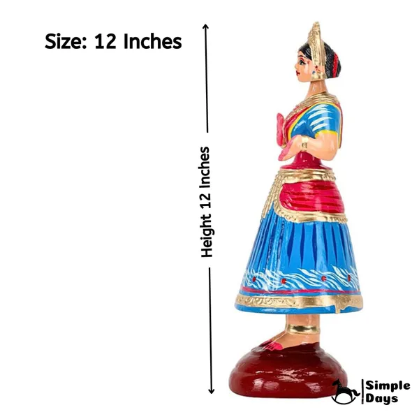Multicolour_Handcrafted_Thanjavur_Iconic_Dancing_Doll_|_Kondapalli_Buttabomma_|_Thalaiyatti_Bommai_|_Traditional_Indian_Bobblehead_Doll_With_Water_Resistant_Enamel_Paint_Size_13_Inches
