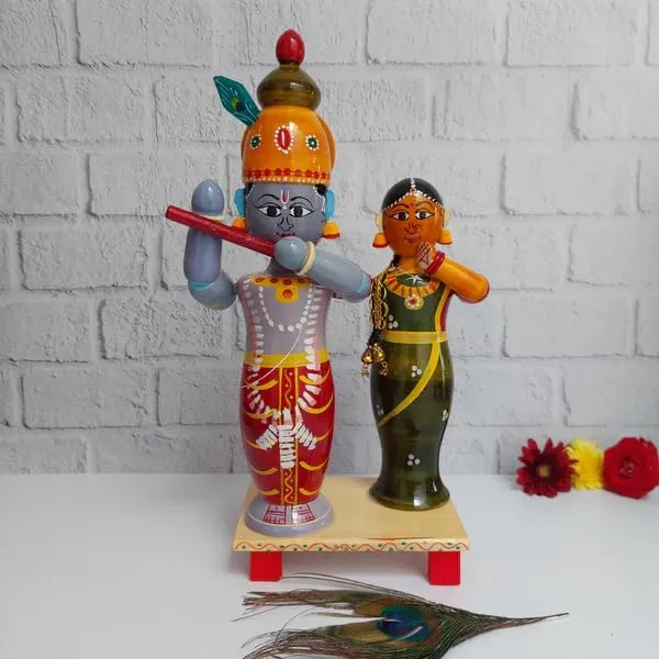 Multicolour_Kondapalli_Wooden_Handicrafted_Radha_Krishna