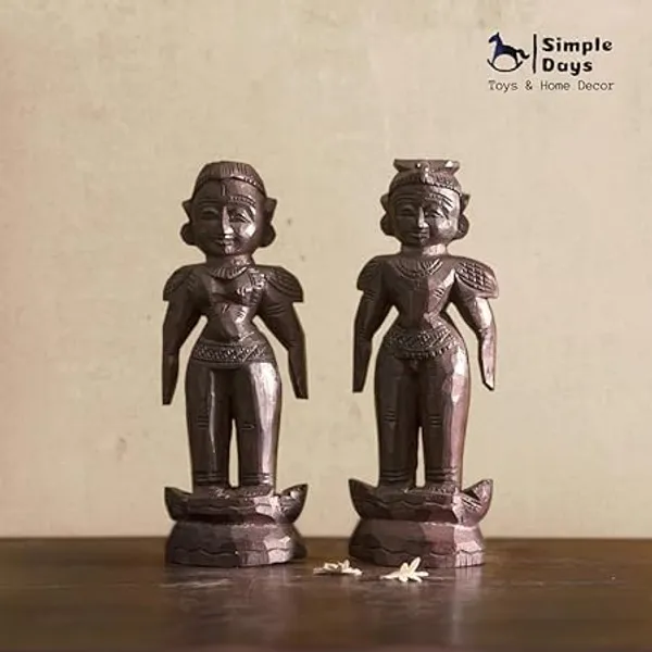Black_Marapachi_Hand_Carved_Wooden_Dolls_Raja_Rani_Pair_7_Inches