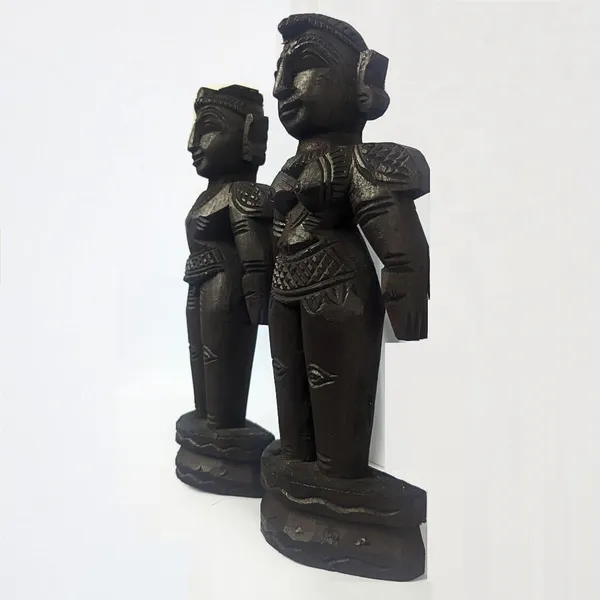 Black_Marapachi_Hand_Carved_Wooden_Dolls_Raja_Rani_Pair_6_Inches